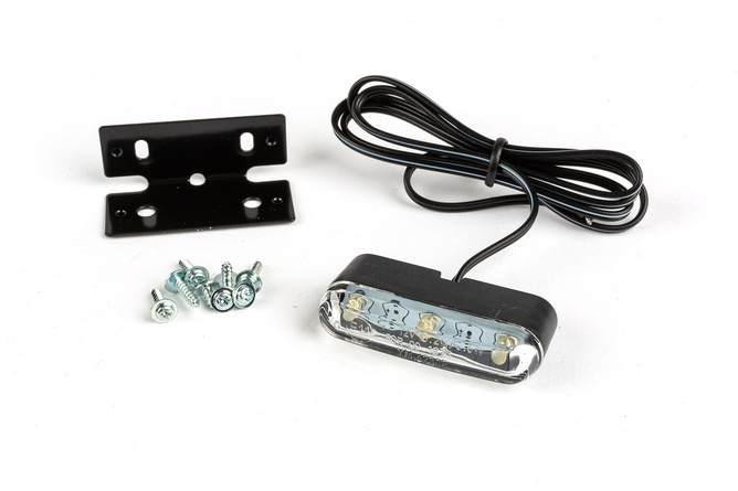 LED Kennzeichenbeleuchtung schwarz mit 2,6m Kabel 