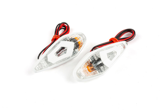 Indicators / Lamps glue-on drop-shaped Wing white / white / orange