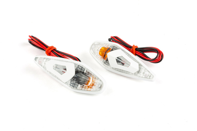 Indicators / Lamps glue-on drop-shaped Wing white / white / orange