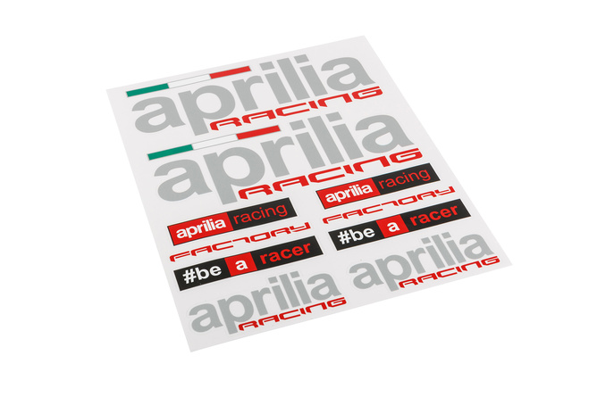 Foglio Adesivi Aprilia Racing 25x20cm