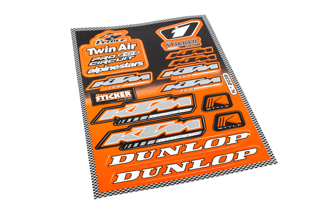Sticker Sheet Sponsor KTM 33x22cm