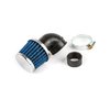 Air Filter KN conical 90 degree angle 28-35mm chrome