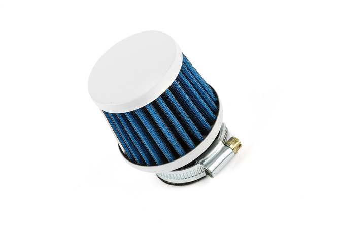 Filtro Aria conico KN D.28-35mm, blu / bianco (piccolo)