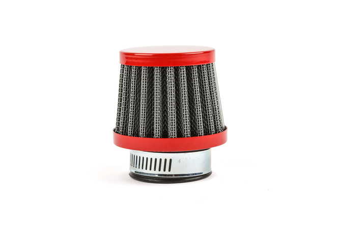 Air Filter conical KN small D.28-35mm red
