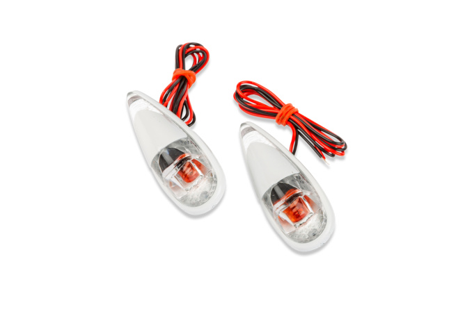 Indicators / Lamps glue-on drop-shaped Fender white / white / orange