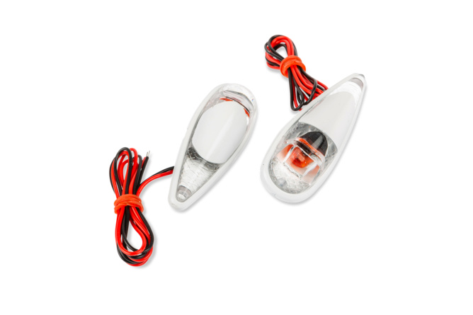 Indicators / Lamps glue-on drop-shaped Fender white / white / orange