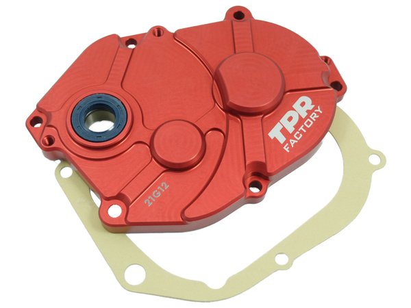 パーツ Transmission CaseCover TPR Factory Gearbox Cover TPR Factory aluminium CNC rot Minarelli | MAXISCOOT