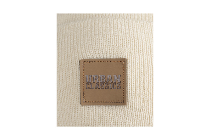 Long Beanie Leatherpatch sand
