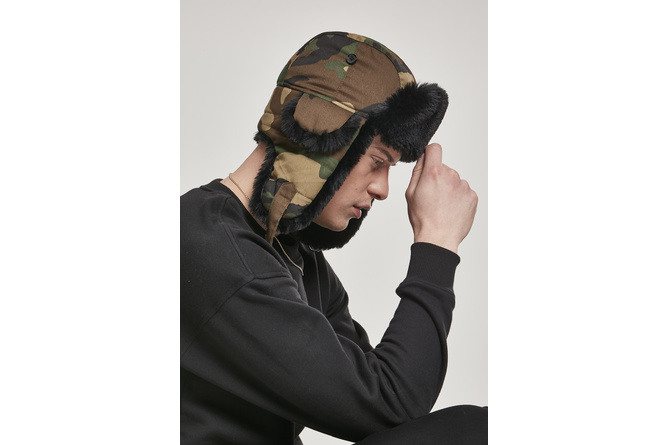 Trapper Hat Printed wood camo