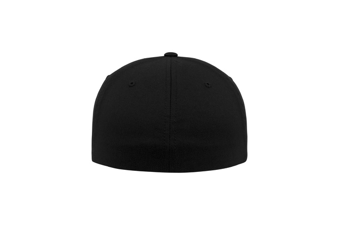 Baseball Cap Leatherpatch Flexfit black/black