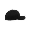 Baseball Cap Leatherpatch Flexfit schwarz/schwarz