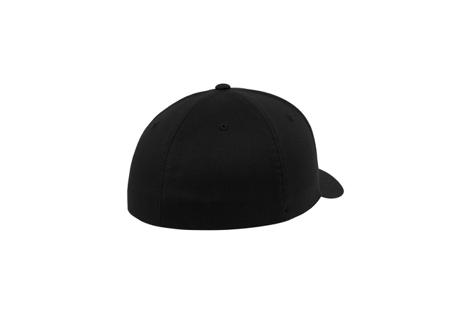 Baseball Cap Leatherpatch Flexfit black/black