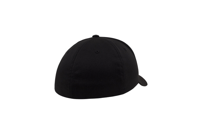Gorra de béisbol Leatherpatch Flexfit negra