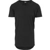T-Shirt Long Back Shaped Slub black