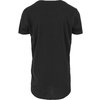 T-shirt Long Back Shaped Slub nero