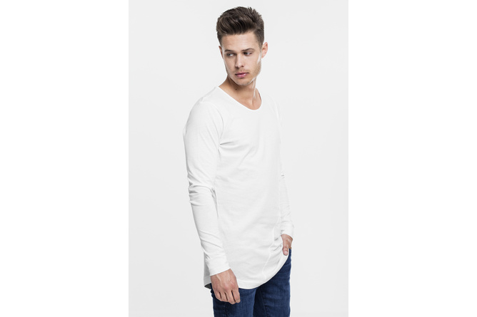 T-shirt à manches longues Long Shaped Fashion blanc
