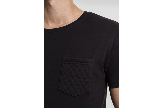 T-Shirt Quilted Pocket schwarz/schwarz