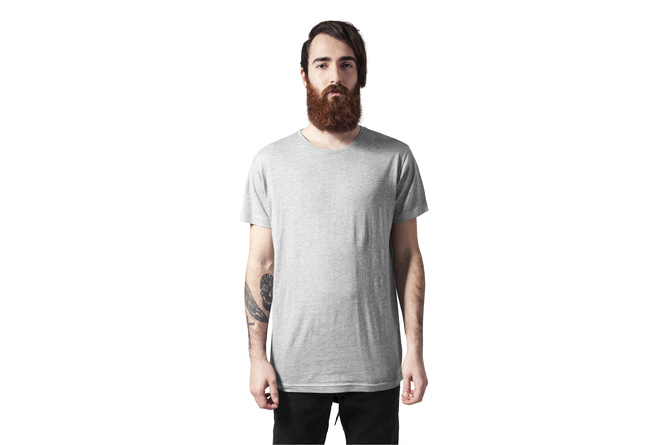 T-Shirt Long Tail grau/schwarz