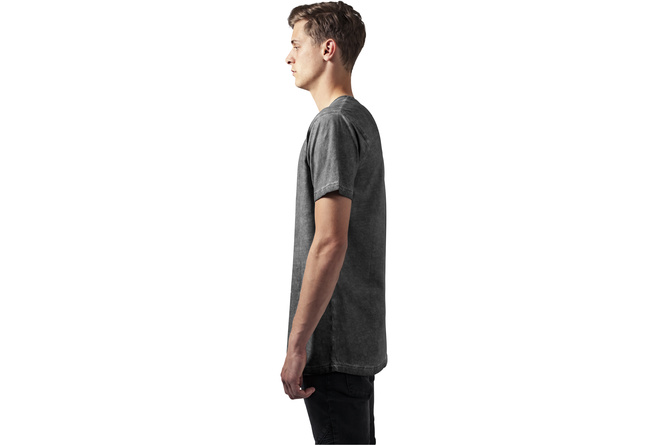T-Shirt Shaped Long T-Shirt Cold Dye dark grey