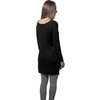 Langarmshirt Fine Knit Oversize V-Neck Damen schwarz