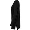 Langarmshirt Fine Knit Oversize V-Neck Damen schwarz