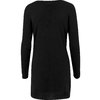 T-shirt manica lunga Fine Knit Oversize V-Neck donna nero