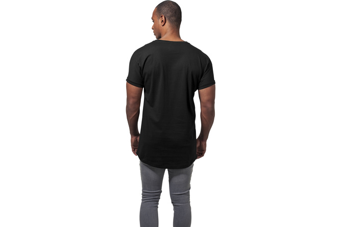 T-Shirt Long Shaped Turnup black