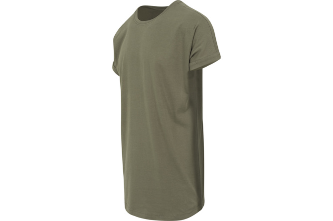 T-Shirt Long Shaped Turnup olive