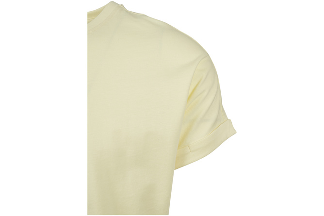 T-Shirt Long Shaped Turnup powder yellow