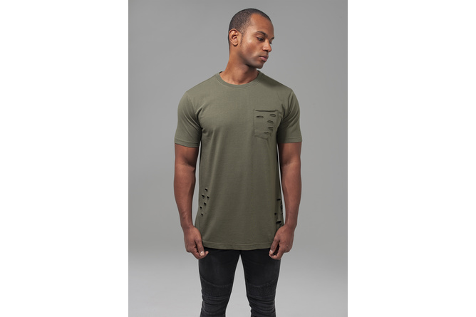 Camiseta Ripped Pocket oliva