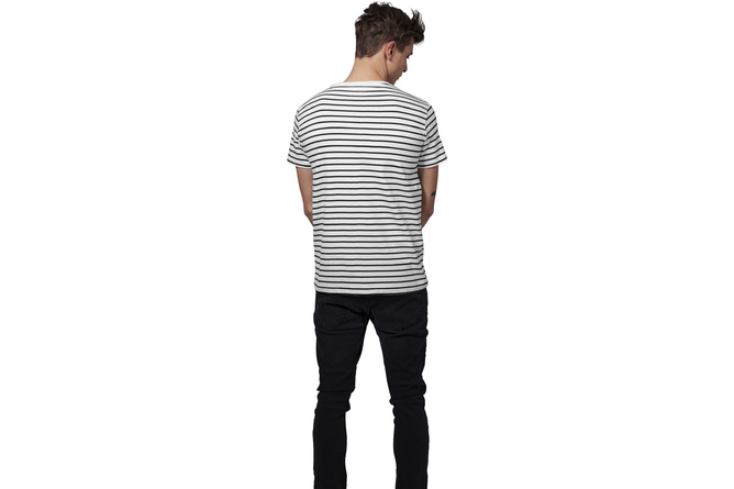 T-Shirt Striped weiß/schwarz