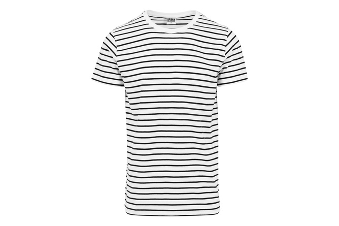 T-Shirt Striped weiß/schwarz