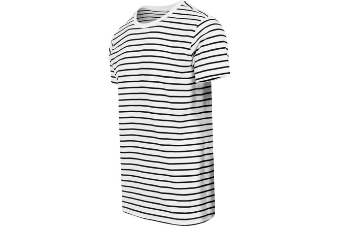 T-shirt à rayures blanc/noir
