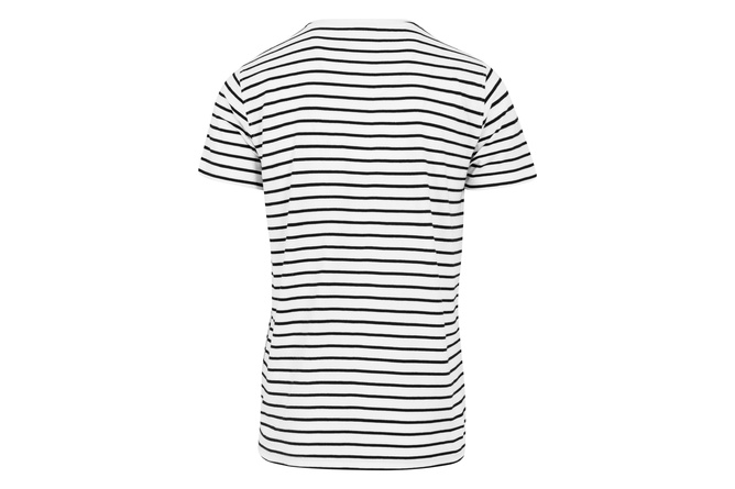 T-Shirt Striped white/black