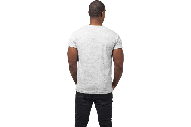 T-shirt Space Dye Turnup blanc/gris