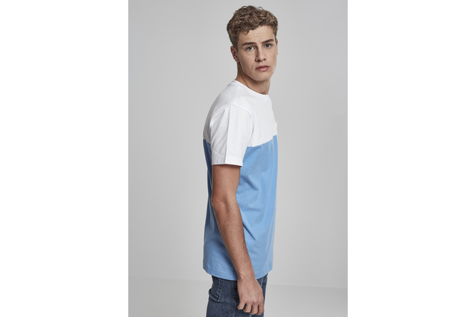 T-Shirt Color Block Summer Pocket horizon blau/weiß