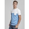 T-Shirt Color Block Summer Pocket horizon blau/weiß