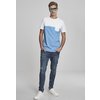 T-Shirt Color Block Summer Pocket horizon blue/white