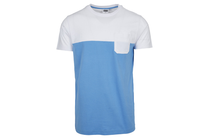 T-shirt Color Block Summer avec poche bleu/blanc