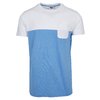 Camiseta Color Block Verano Bolsillo horizonte azul/blanco