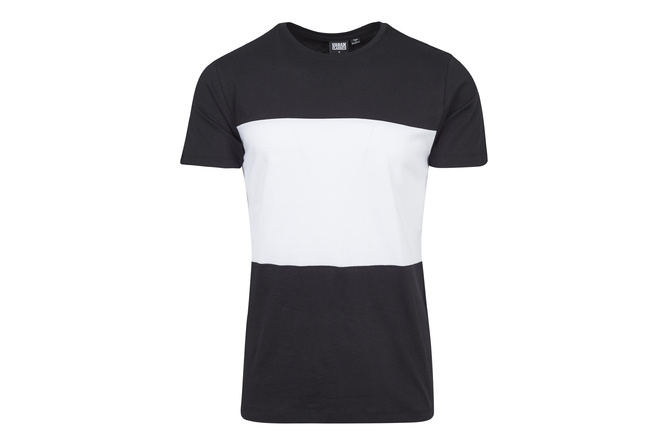 T-shirt Contrast Panel noir/blanc