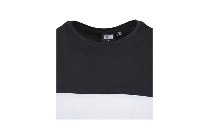 T-shirt Contrast Panel nero/bianco