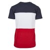 T-Shirt Color Block fire red/navy/white