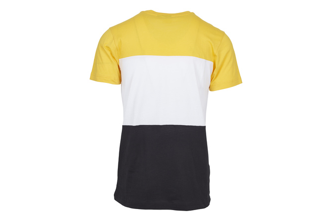 T-Shirt Color Block schwarz/chrome gelb/weiß