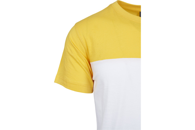 T-shirt Color Block noir/chrome jaune/blanc