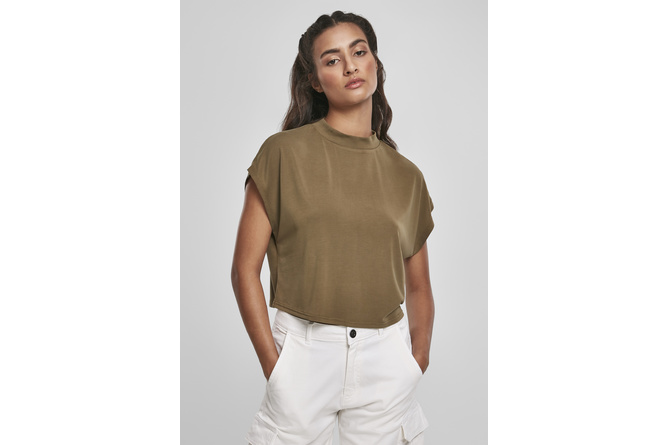 T-Shirt Modal Short Ladies summer olive
