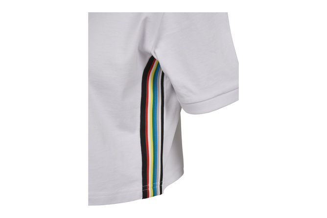T-Shirt Multicolor Side Taped Ladies white