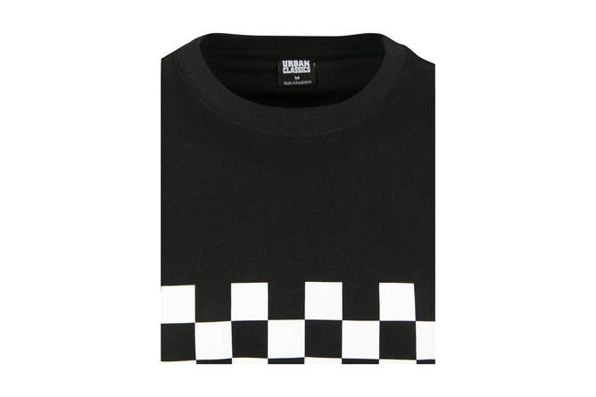 T-Shirt Check Panel black/white