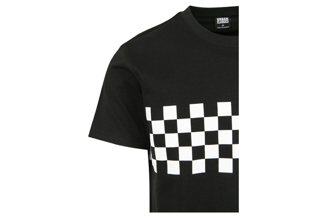 T-shirt Check Panel nero/bianco