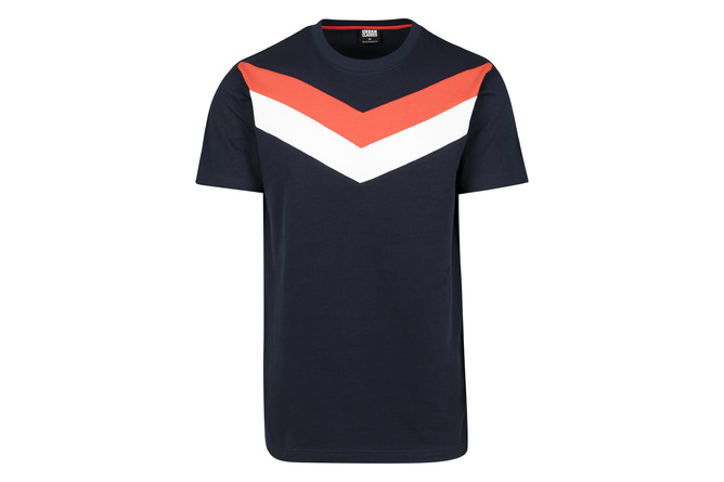 T-shirt Arrow Panel midnight navy/arancione sanguigna/bianco